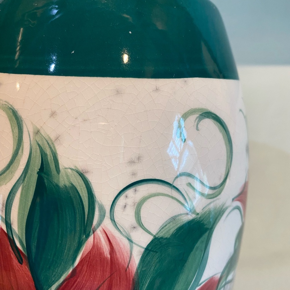 Gail Pittman Pottery Poinsettia Pitcher - Picture 13 of 15